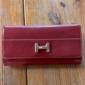 Tommy Hilfiger red patent leather wallet